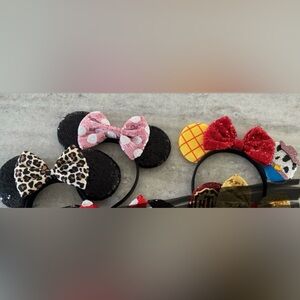 Custom listing for 3 mouse ears. Pink woody and cheetah